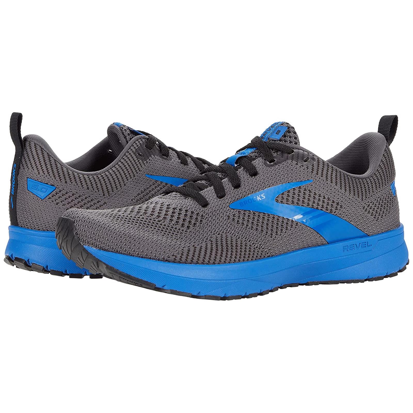 Man`s Sneakers Athletic Shoes Brooks Revel 5 Black/Grey/Blue