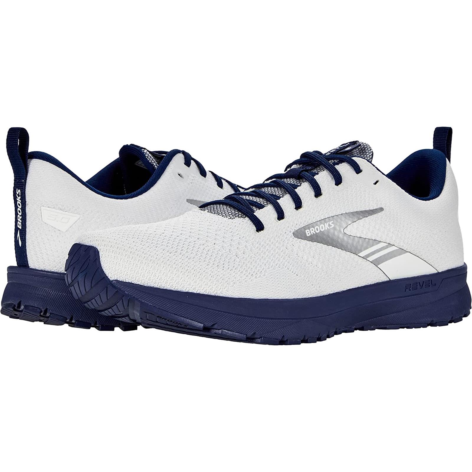 Man`s Sneakers Athletic Shoes Brooks Revel 5 White/Blue