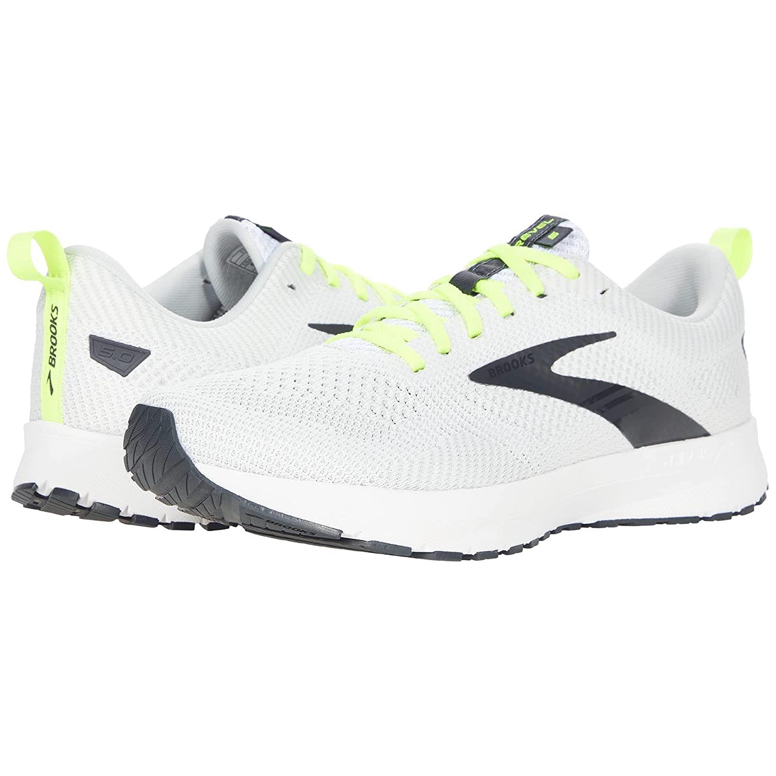 Man`s Sneakers Athletic Shoes Brooks Revel 5 White/Oyster/India Ink