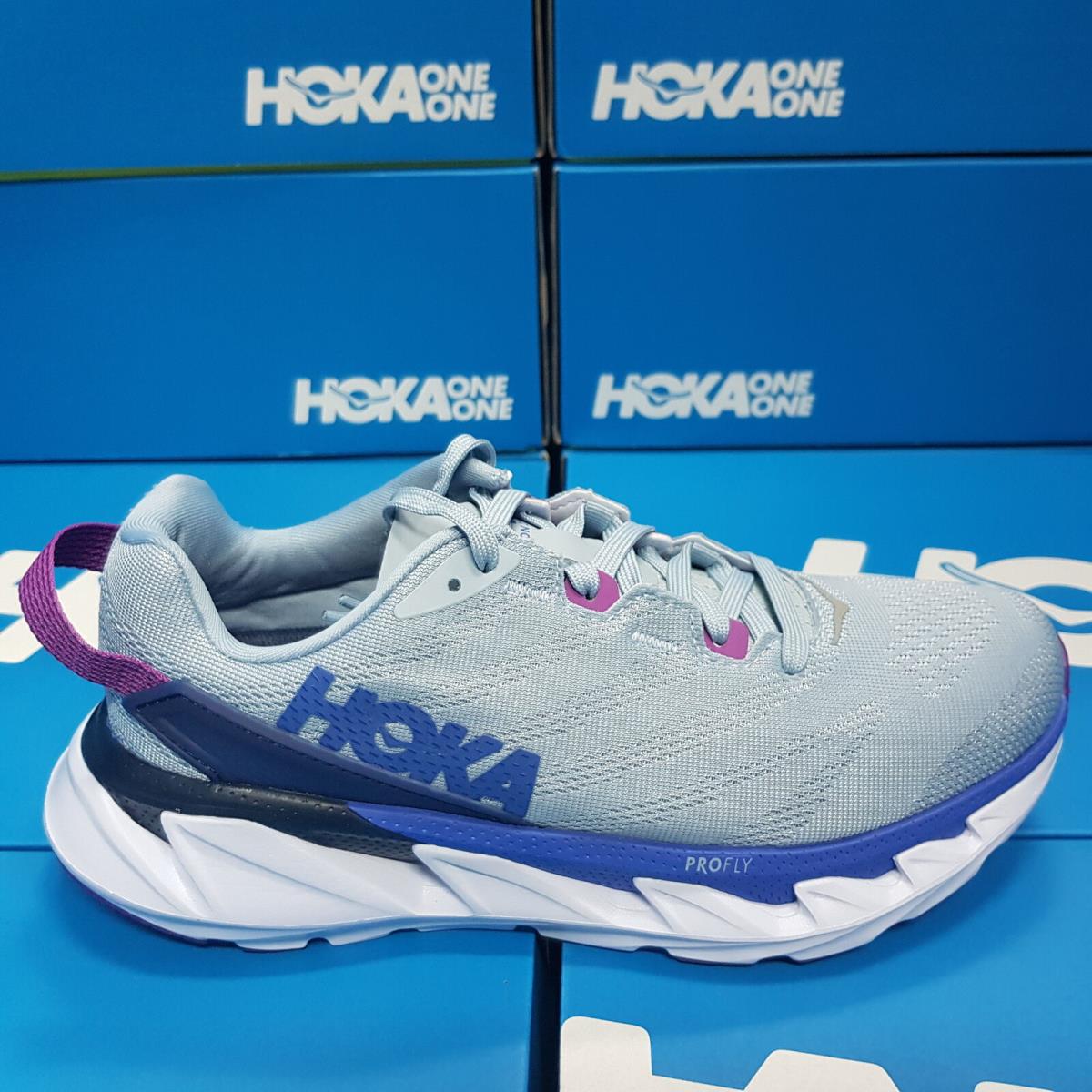 Hoka One One Elevon 2 1106478/BBDBL Gray/blue Women`s Running Shoes