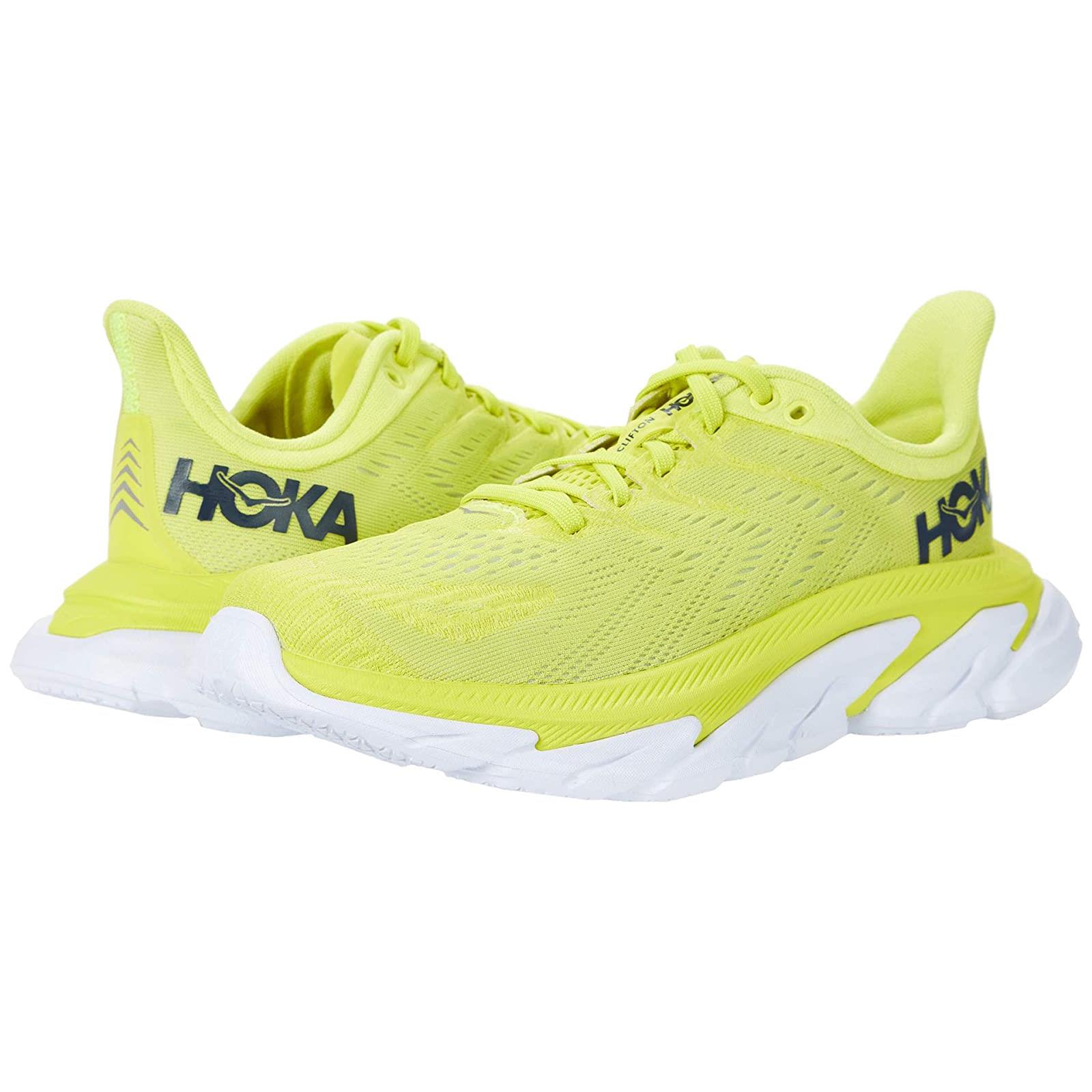 Woman`s Sneakers Athletic Shoes Hoka One One Clifton Edge Citrus/White