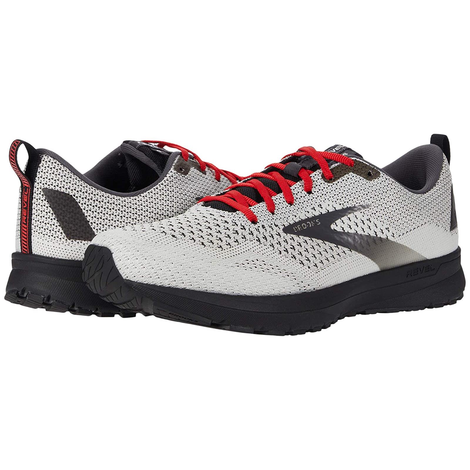 Man`s Sneakers Athletic Shoes Brooks Revel 4 White/Black/Red