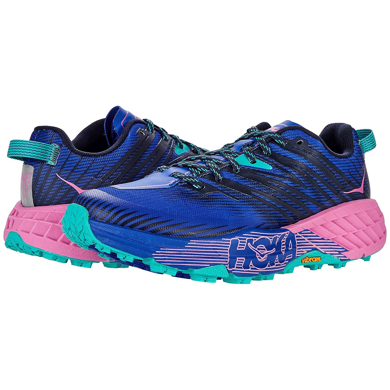 Woman`s Sneakers Athletic Shoes Hoka One One Speedgoat 4 Dazzling Blue/Phlox Pink