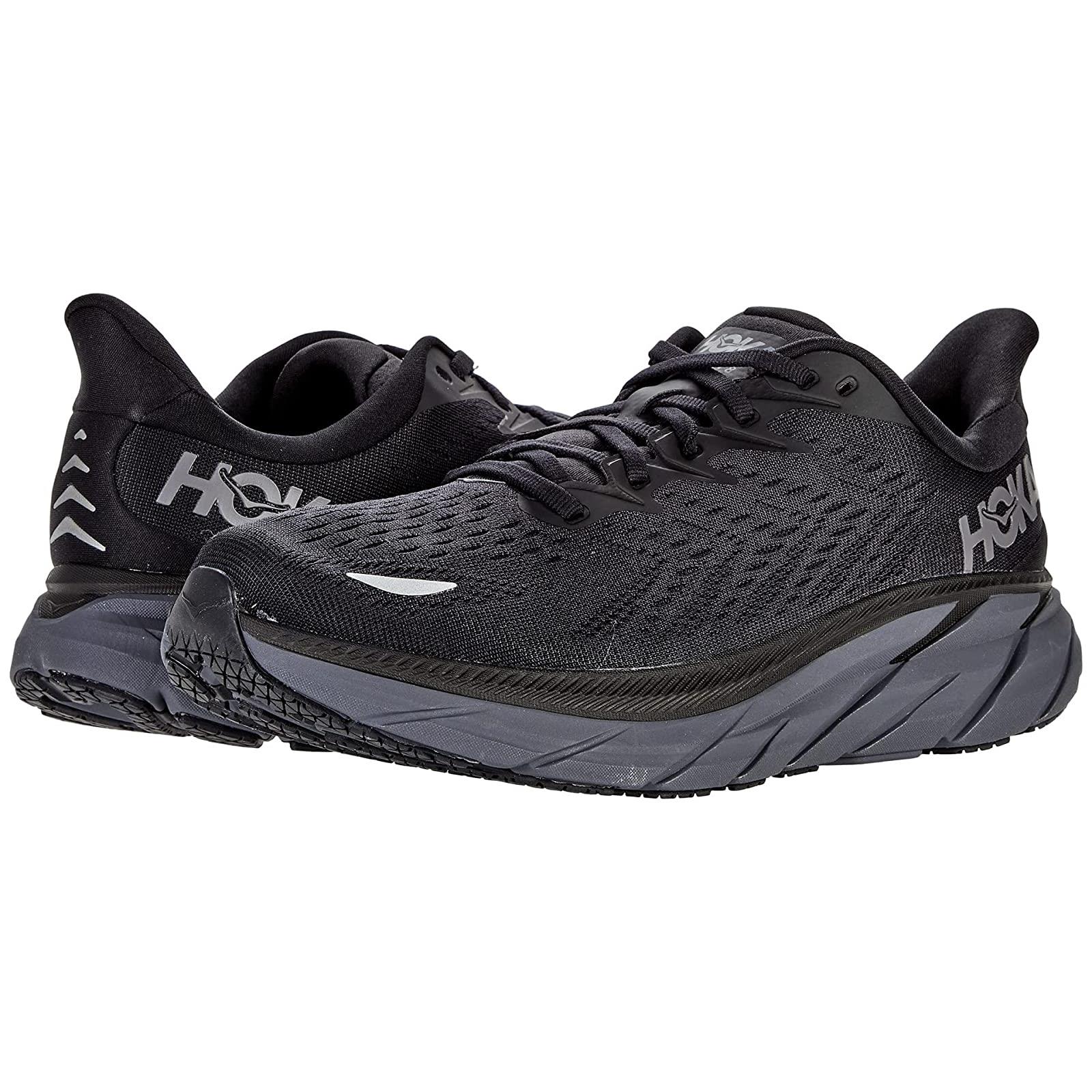 Man`s Sneakers Athletic Shoes Hoka One One Clifton 8 Black/Black