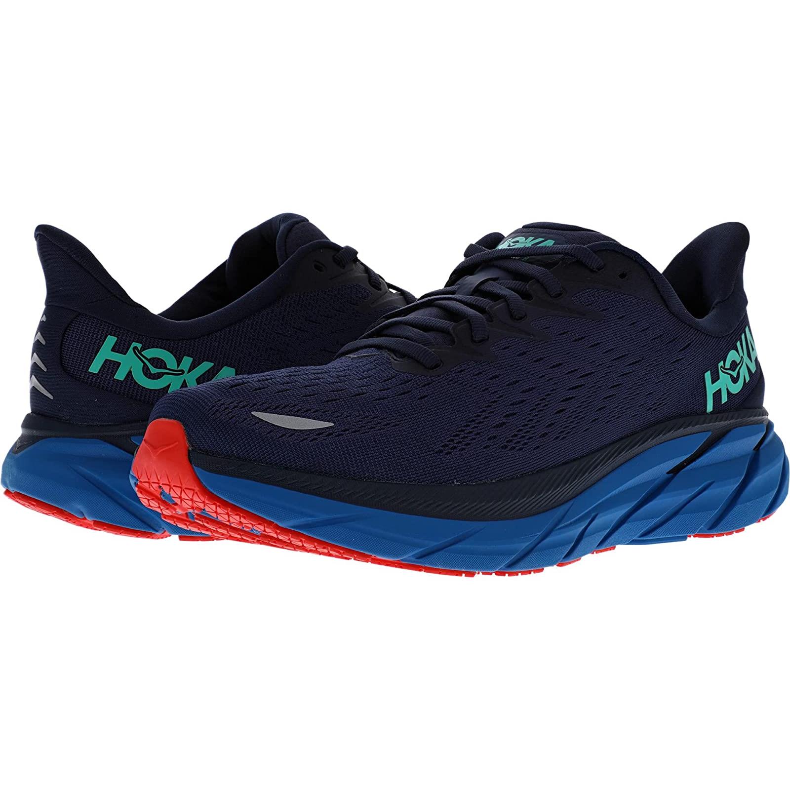 Man`s Sneakers Athletic Shoes Hoka One One Clifton 8 Outer Space/Vallarta Blue
