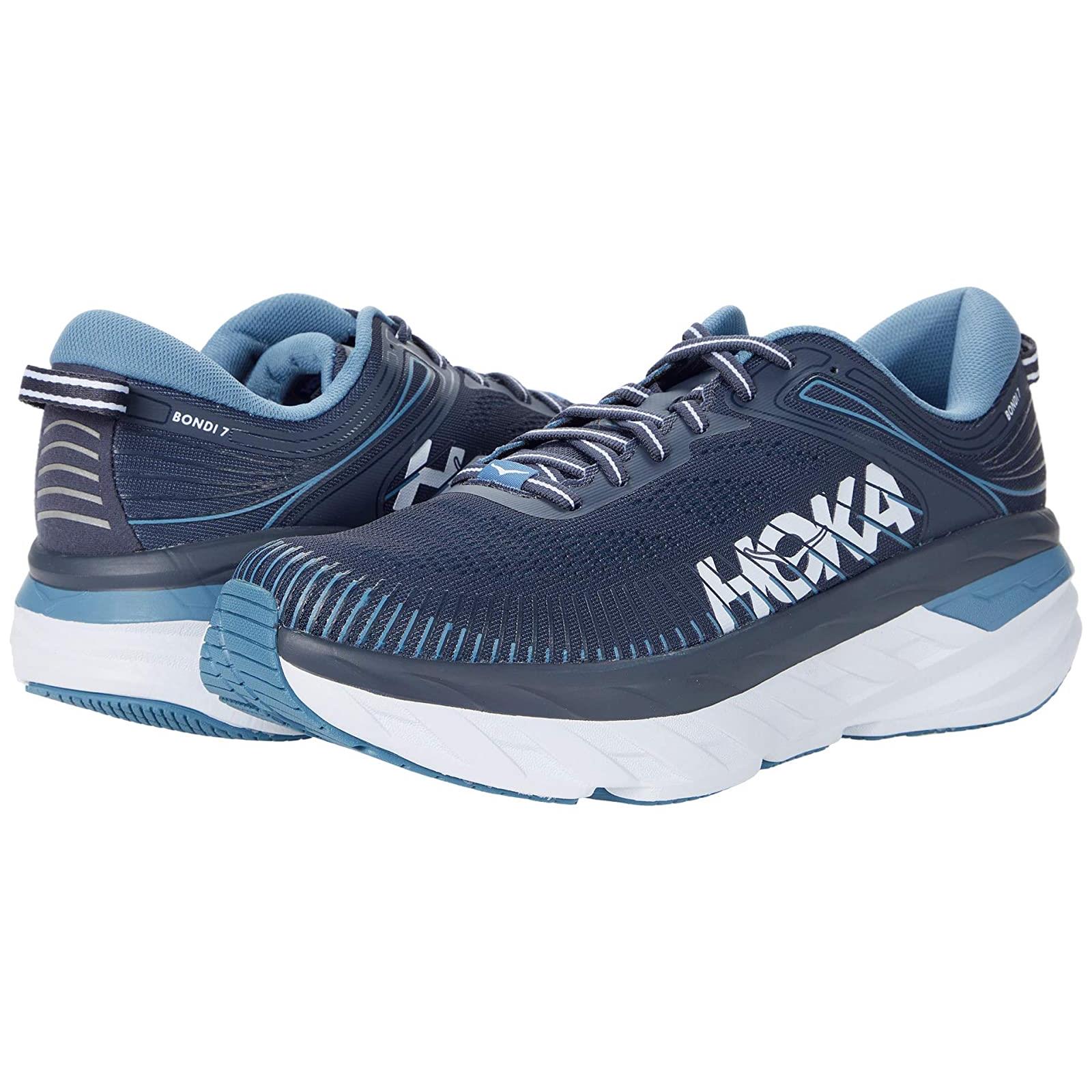 Man`s Sneakers Athletic Shoes Hoka One One Bondi 7 Ombre Blue/Provincial Blue
