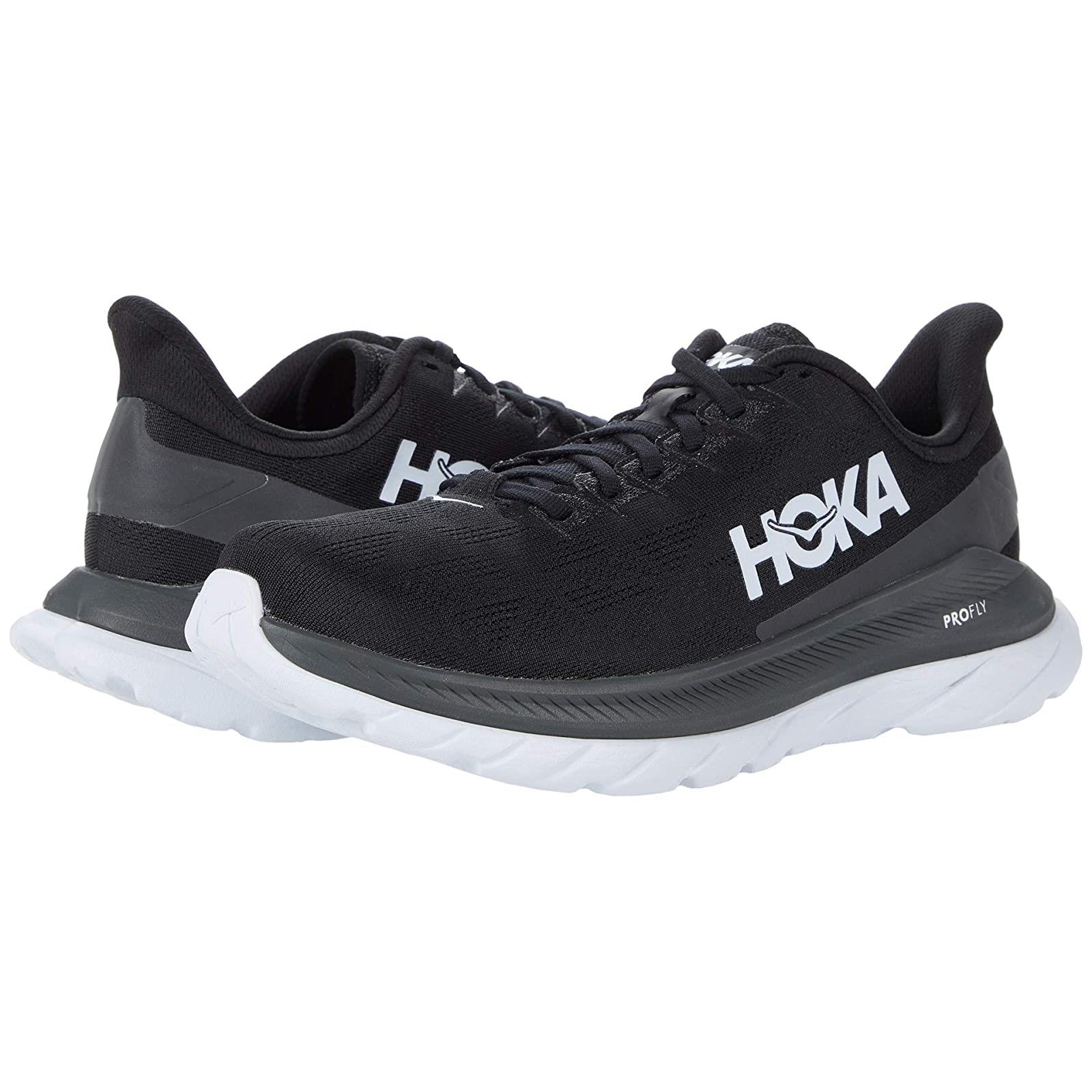 Man`s Sneakers Athletic Shoes Hoka One One Mach 4 Black/Dark Shadow