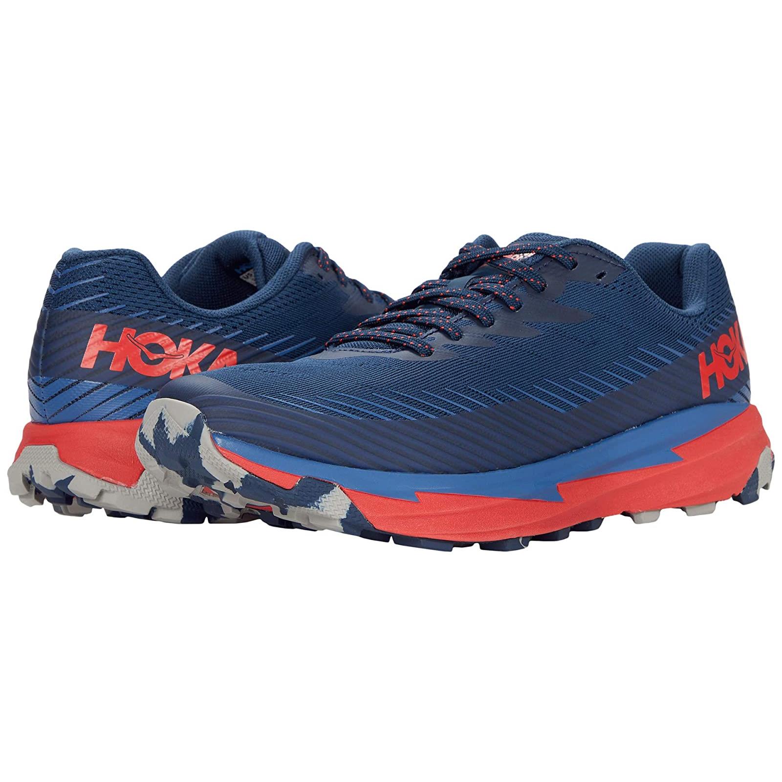 Man`s Sneakers Athletic Shoes Hoka One One Torrent 2 Moonlit Ocean/High Risk Red