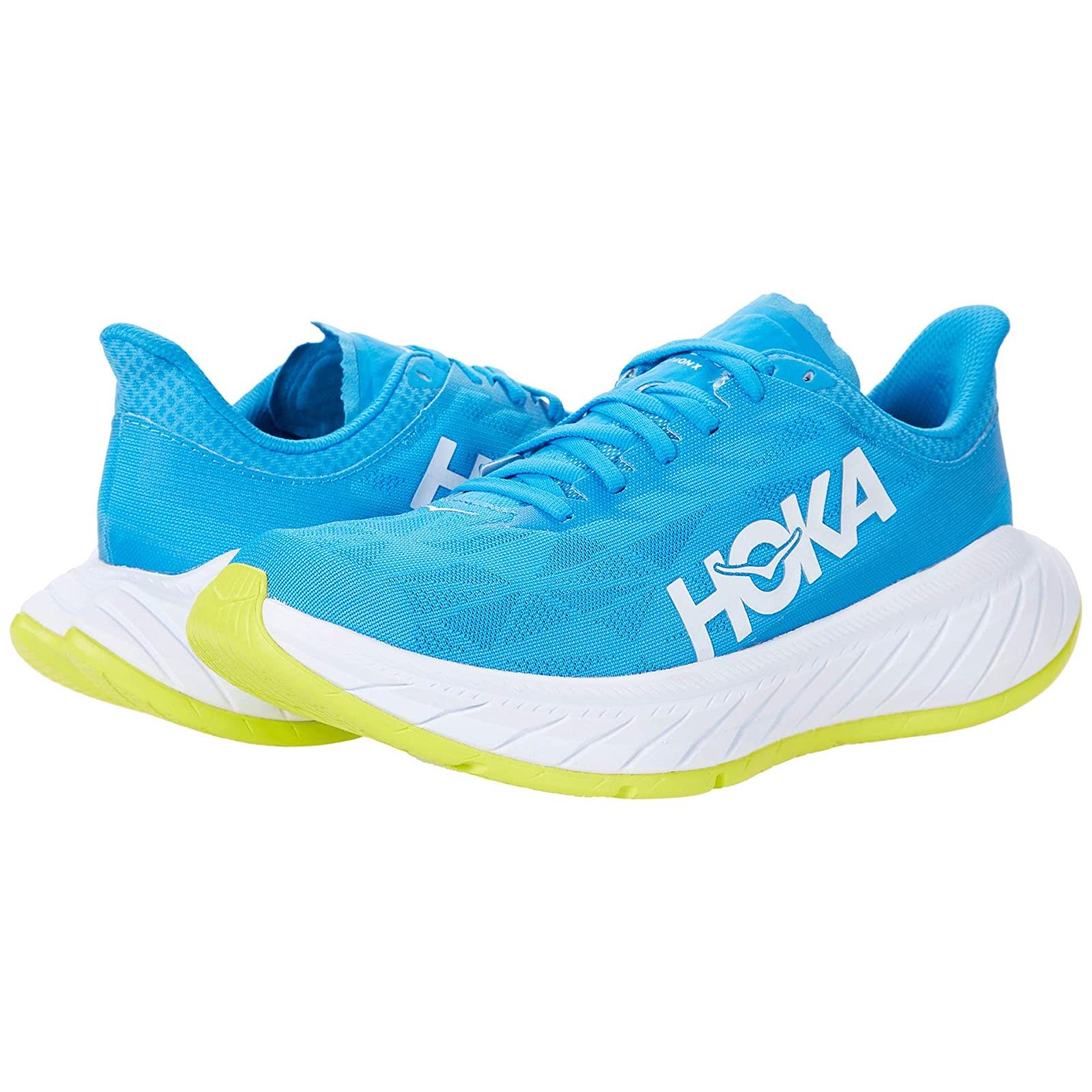 Man`s Sneakers Athletic Shoes Hoka One One Carbon X 2 Diva Blue/Citrus