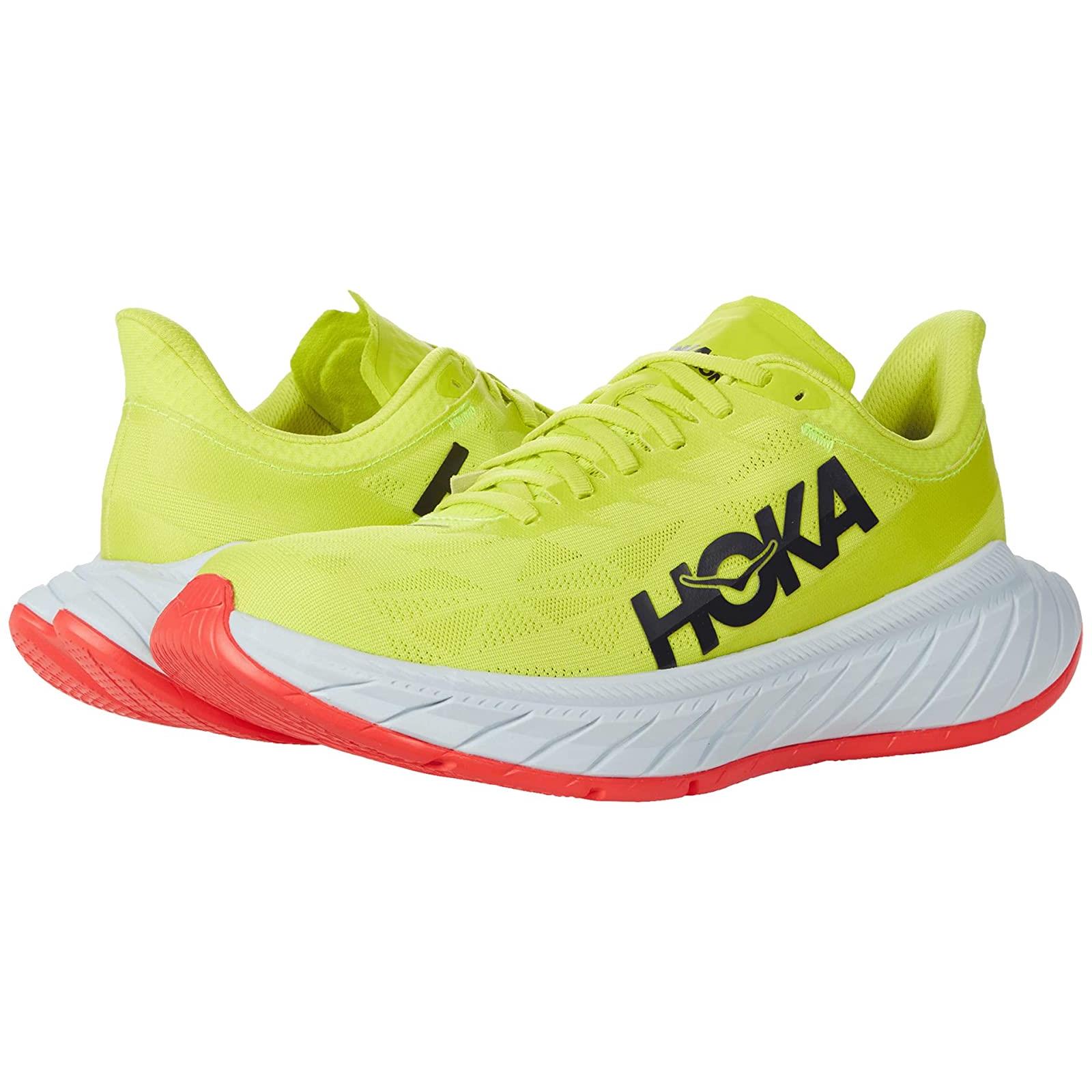 Man`s Sneakers Athletic Shoes Hoka One One Carbon X 2 Evening Primrose/Fiesta