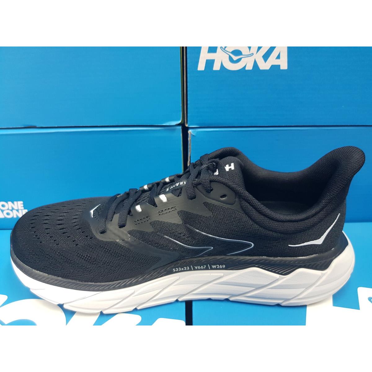 Hoka One One Arahi 5 Wide 2E 1115011/BWHT Stability Running Shoes For Men