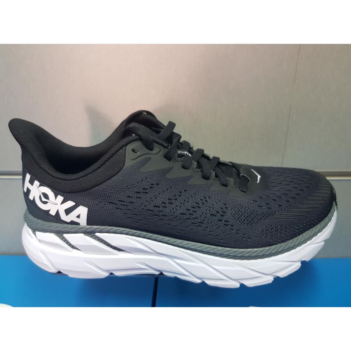 Hoka One One Clifton 7 Wide 2E 1110534/BWHT Black/white Mens Running Shoes