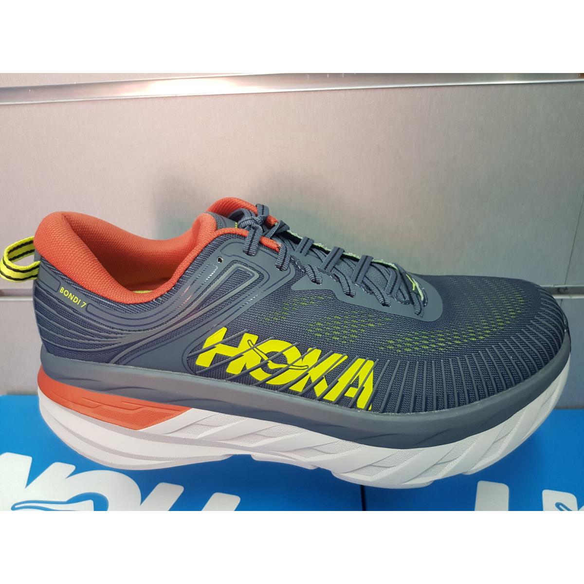 Hoka One One 1110518/TCHL Bondi 7 Grey/green Running Shoes For Men`s