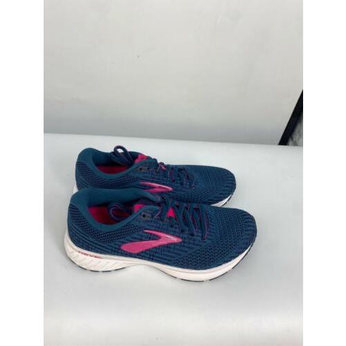 Brooks Womens Revel 3 Comfortable Cushion Running Lace Shoes Blue/pink Size 6
