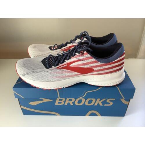 Brooks Launch 6 Stars Stripes Old Glory 4th of July Men`s Shoes - Sz 10