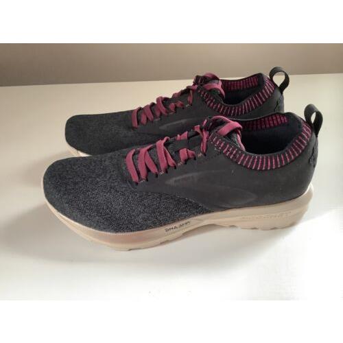 Brooks Ricochet LE Women`s Running Shoes - Black/burgundy - Sz 8.5