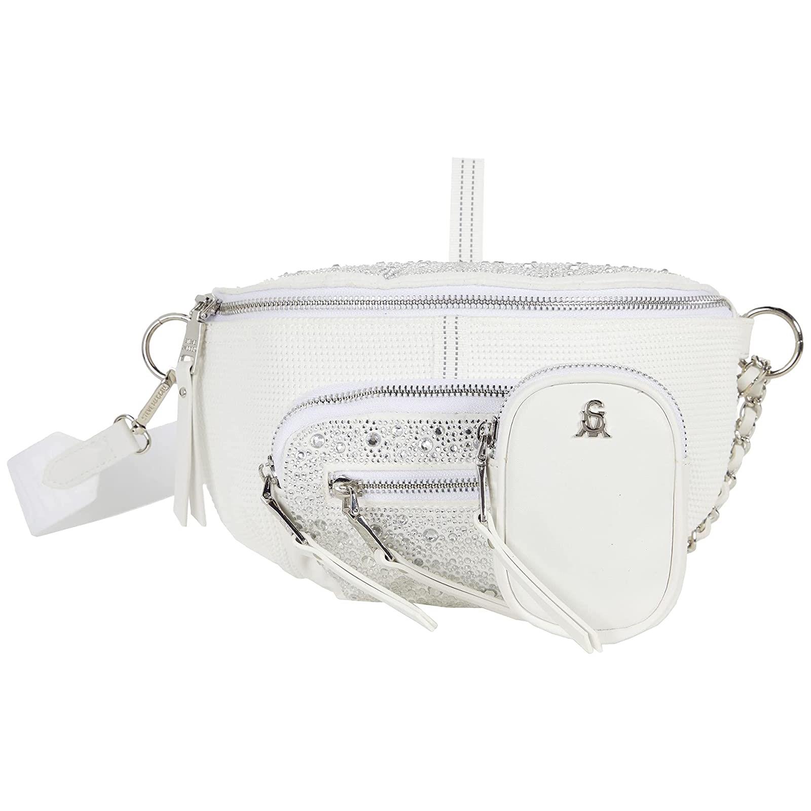 Woman`s Handbags Steve Madden Maxima Crossbody Bag with Pouch White Multi
