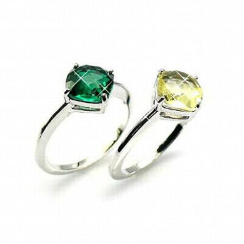 Swarovski Jewelry Lea Emerald Pair of Rings XLarge/60/9 -1047373