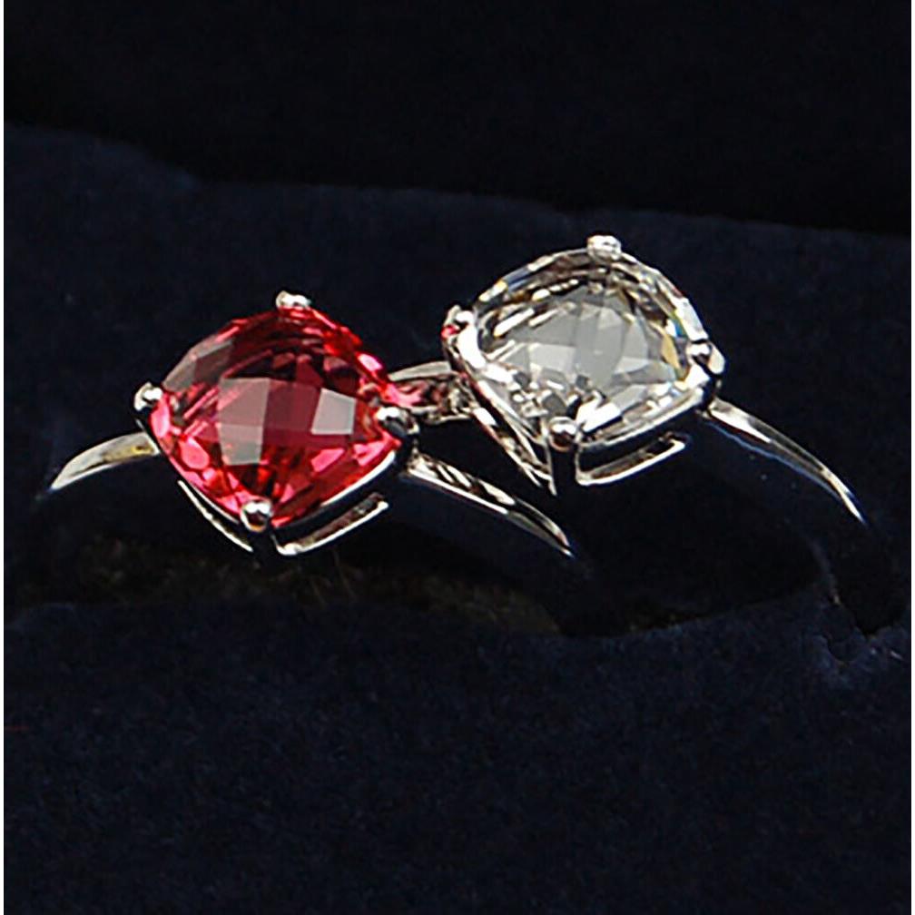 Swarovski Lea Rings Pair of Rings Indian Pink Large/58/8 -1051241