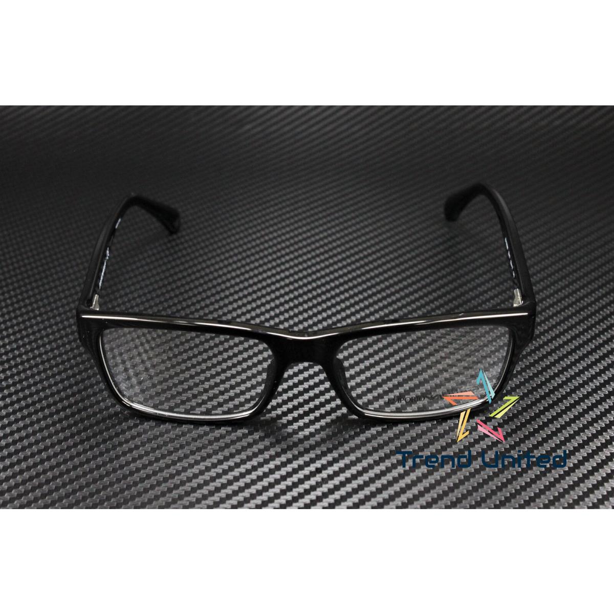 Emporio Armani EA3050F 5017 Shiny Black Demo Lens 55 mm Men`s Eyeglasses