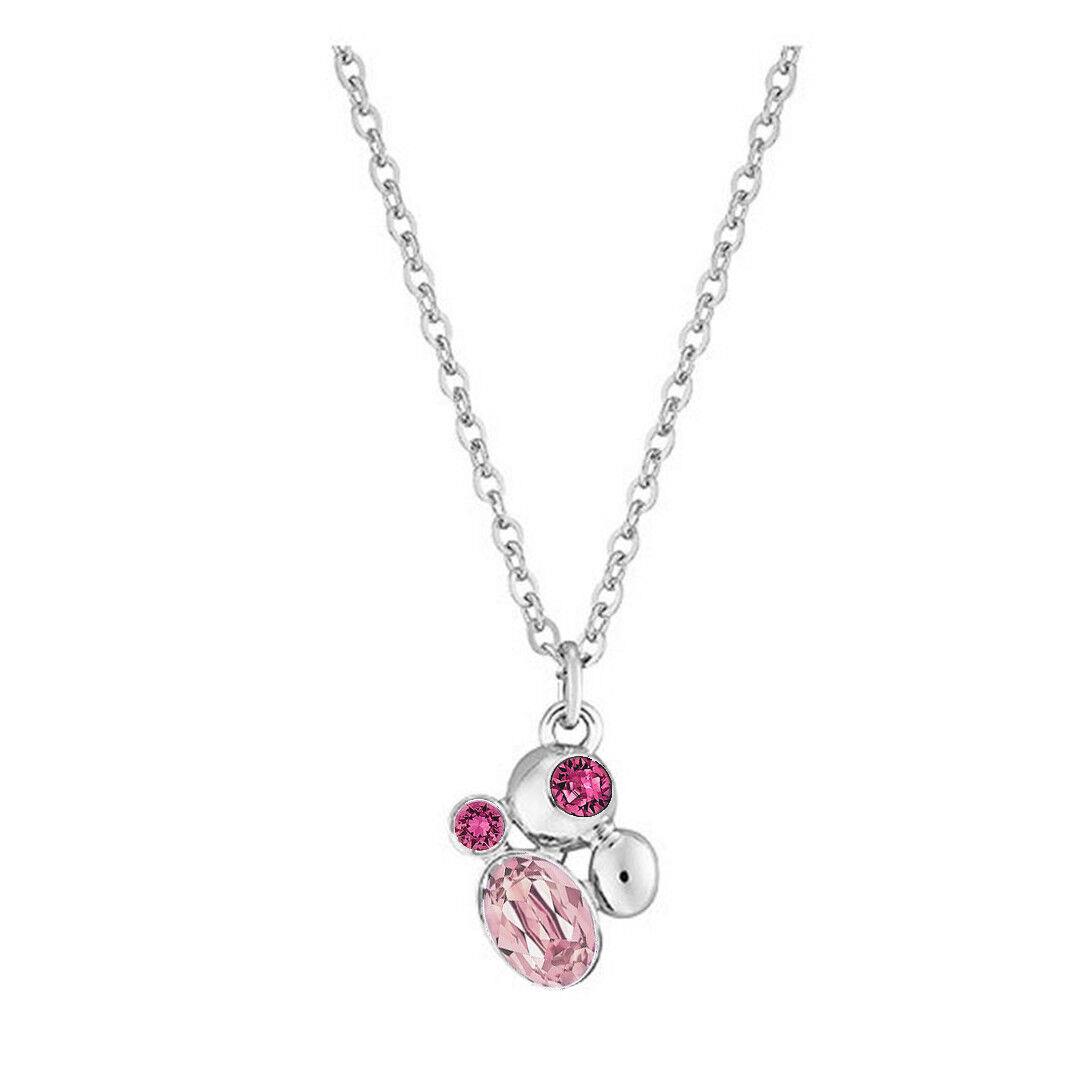 Swarovski Rosaline Crystal Pendant Calmly Rhodium Plated Necklace -5101327