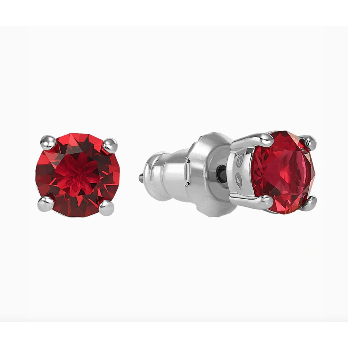 Swarovski Attract Stud Pierced Earrings Red Rhodium -5493979