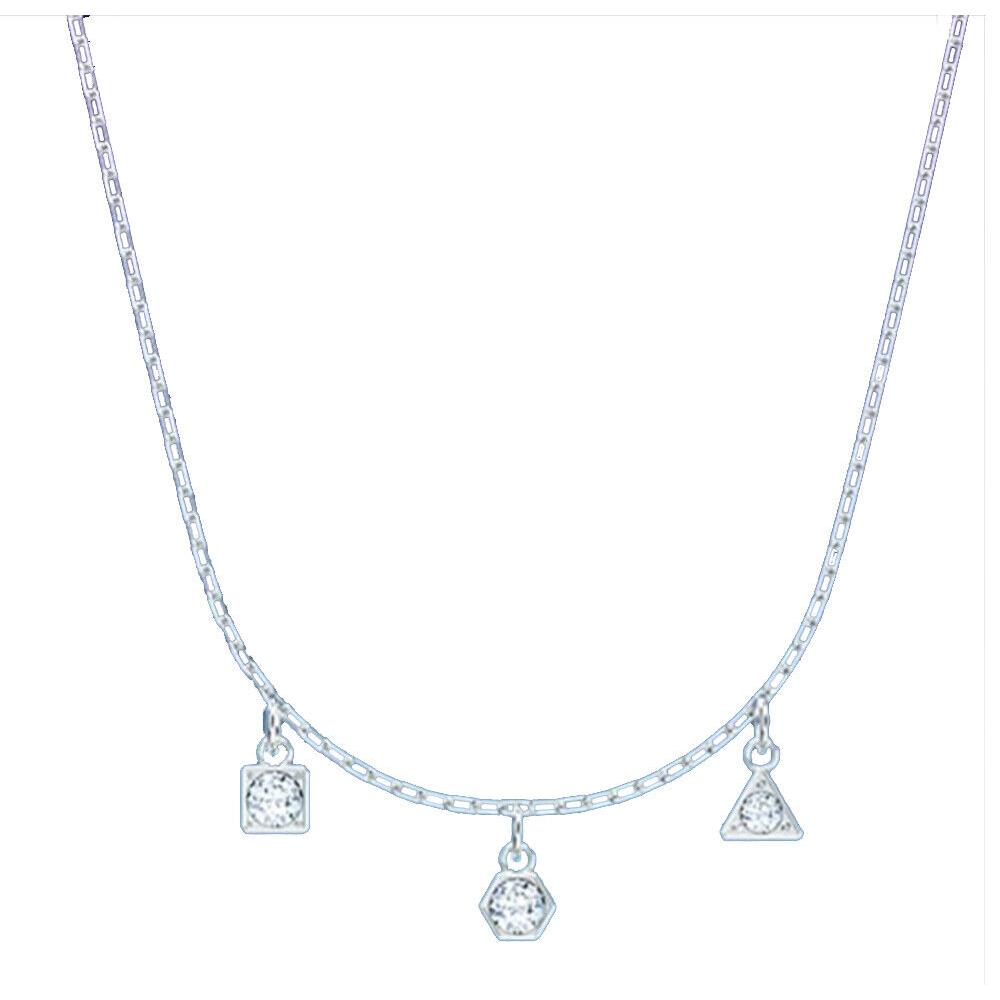 Swarovski Trio Crystal Pendants Simple Necklace Rhodium- 5568012