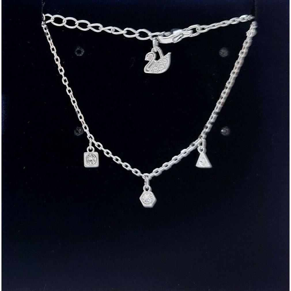 Swarovski Trio Crystal Pendants Simple Necklace Rhodium- 5568012