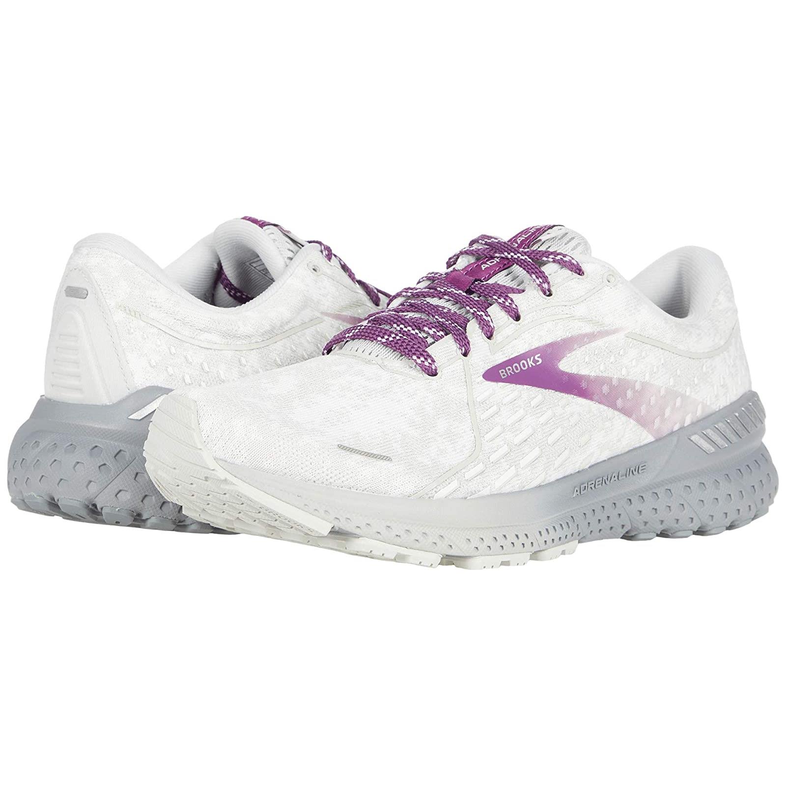 Woman`s Sneakers Athletic Shoes Brooks Adrenaline Gts 21 White/Oyster/Primer Grey