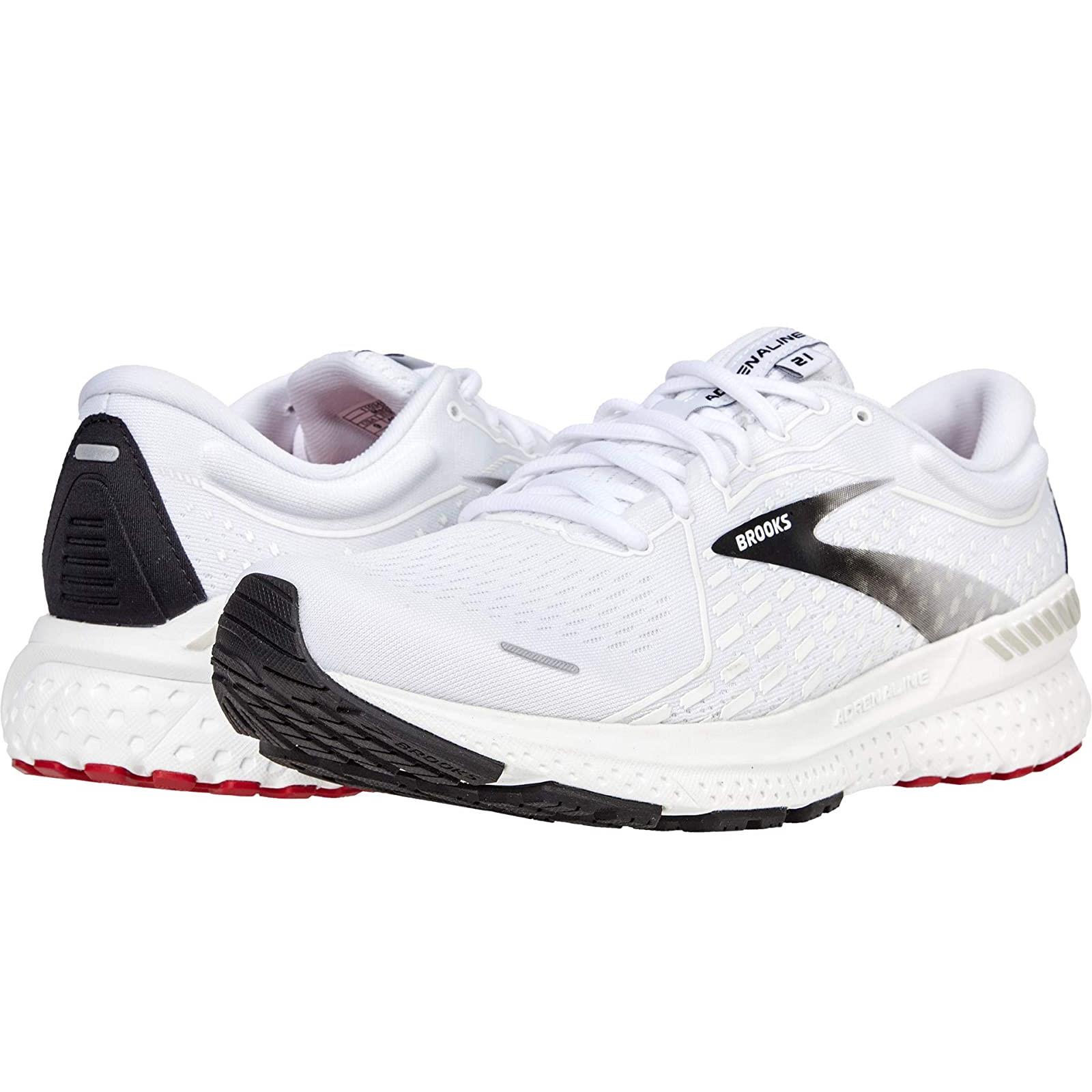 Man`s Sneakers Athletic Shoes Brooks Adrenaline Gts 21 White/Black/Red
