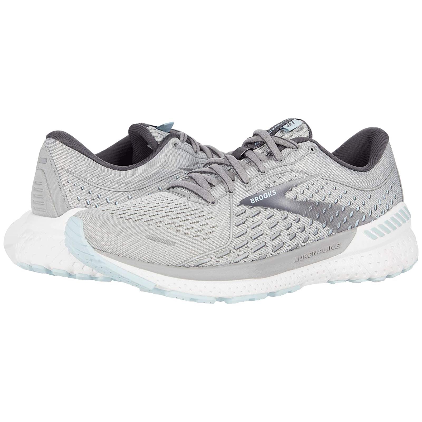 Woman`s Sneakers Athletic Shoes Brooks Adrenaline Gts 21 Oyster/Alloy/Light Blue
