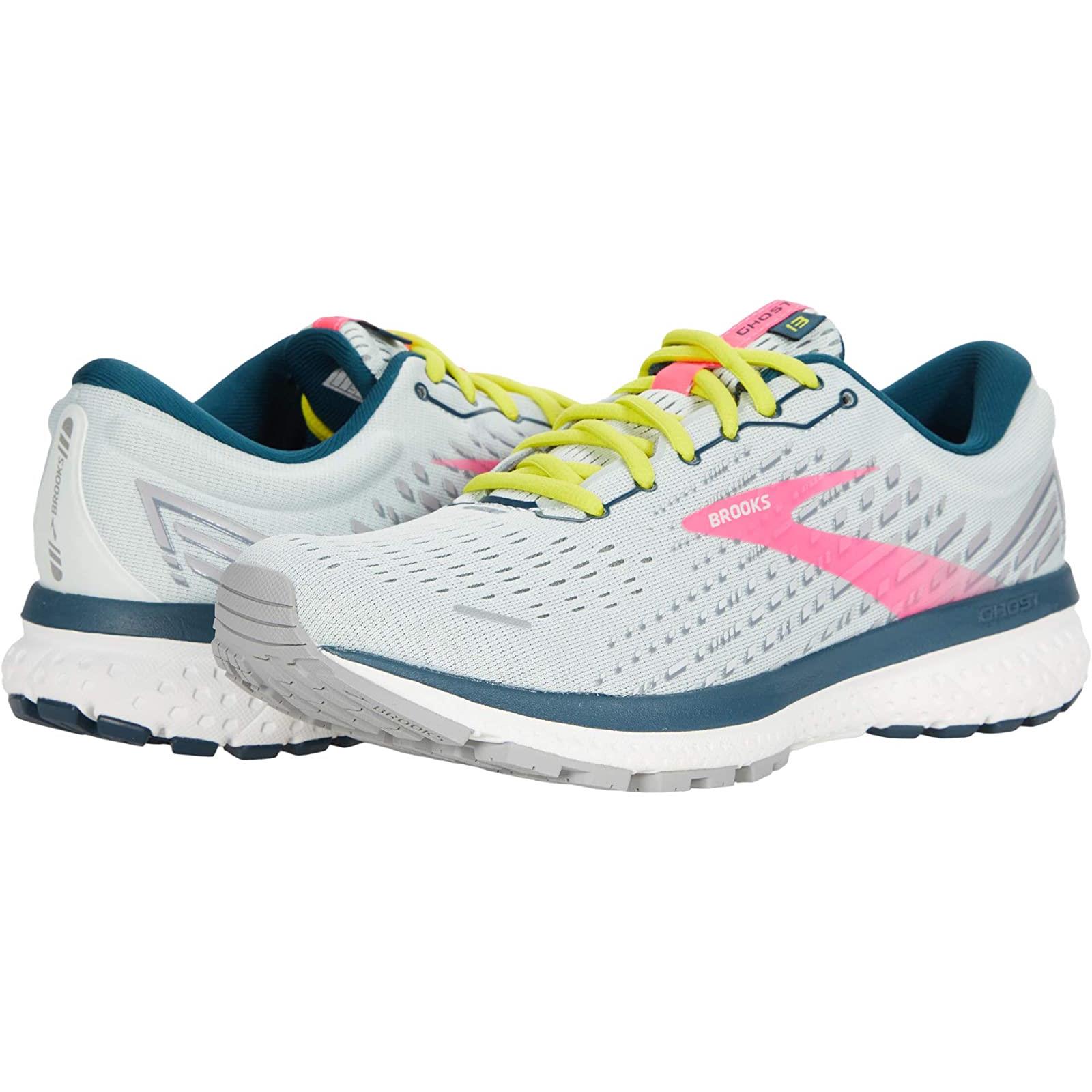 Woman`s Sneakers Athletic Shoes Brooks Ghost 13 Ice Flow/Pink/Pond
