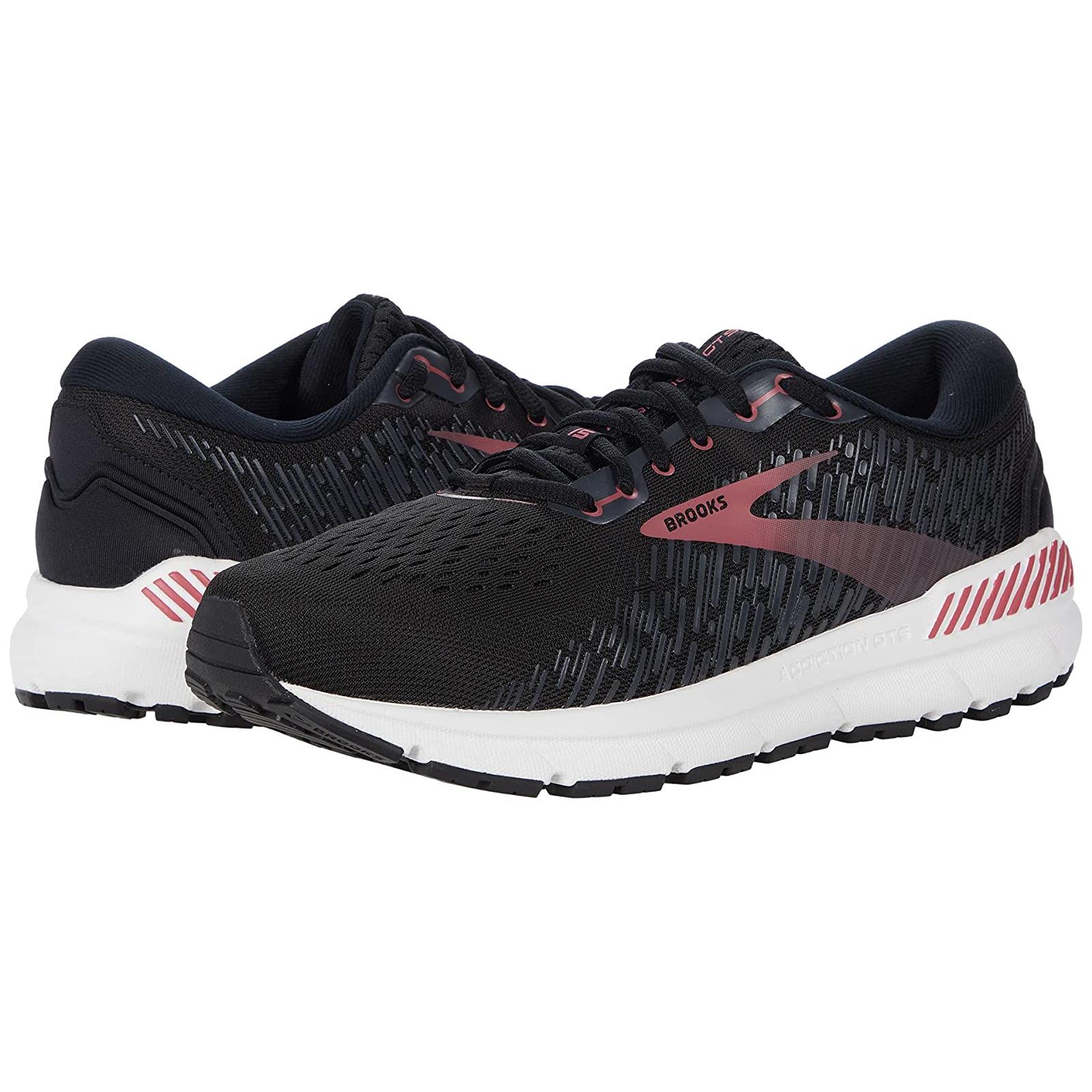 Woman`s Sneakers Athletic Shoes Brooks Addiction Gts 15 Black/Ebony/Mauvewood