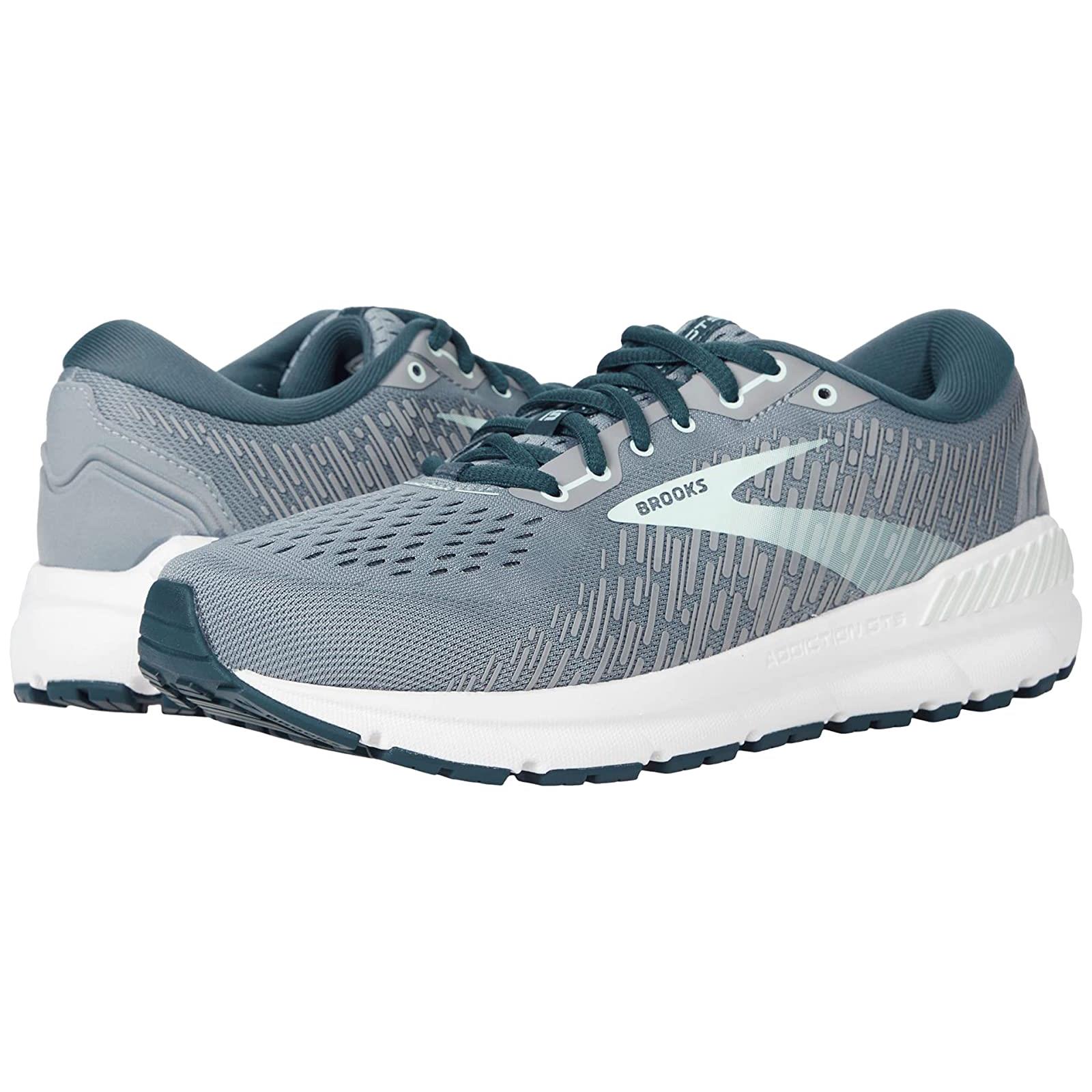 Woman`s Sneakers Athletic Shoes Brooks Addiction Gts 15 Grey/Navy/Aqua