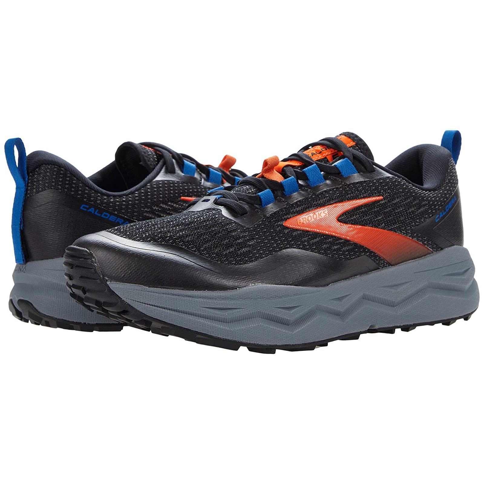 Man`s Sneakers Athletic Shoes Brooks Caldera 5 Black/Orange/Blue