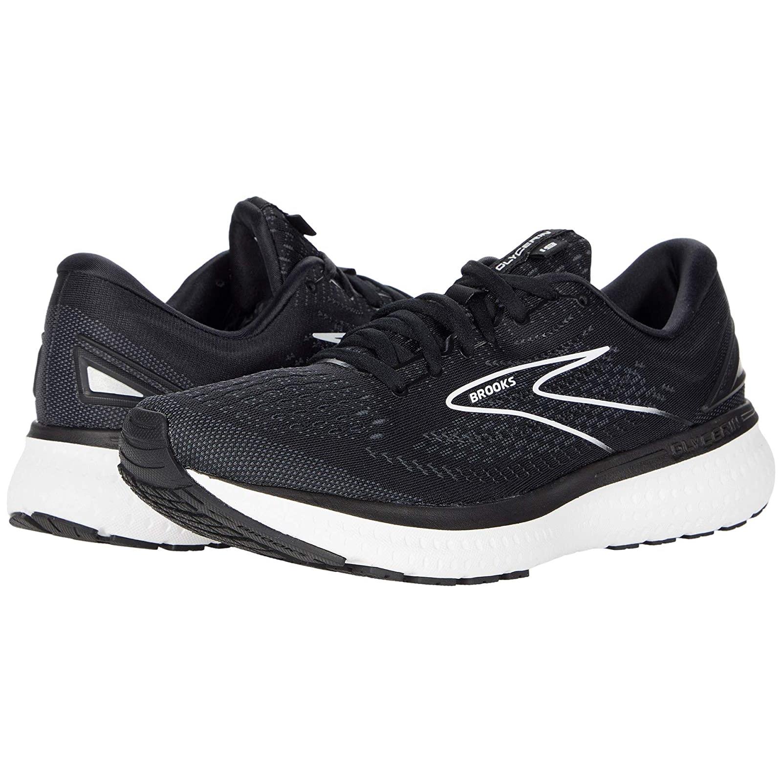 Man`s Sneakers Athletic Shoes Brooks Glycerin 19 Black/White