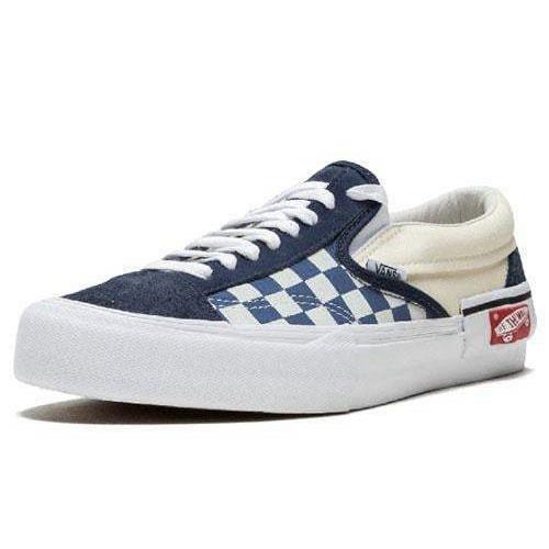 Vans Slip-on Cap Checkers Deconstructed Skate Shoes Federal Blue VN0A3TKSUBZ