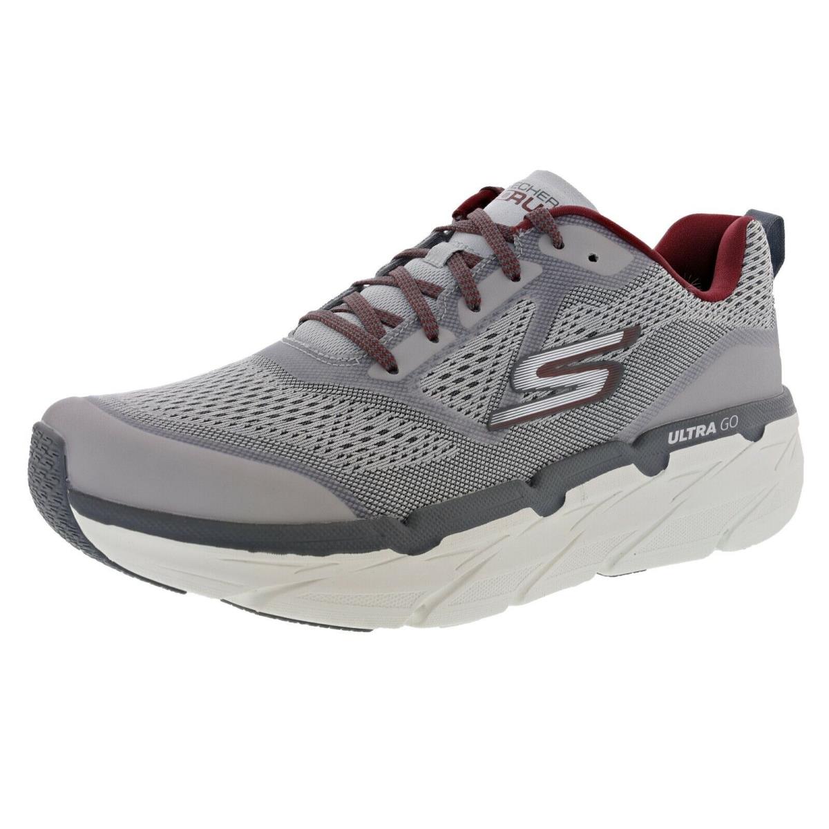 Skechers Men Max Cushioning Ultra GO Premier Vantage 55450GYRD Running Shoes GREY/ RED