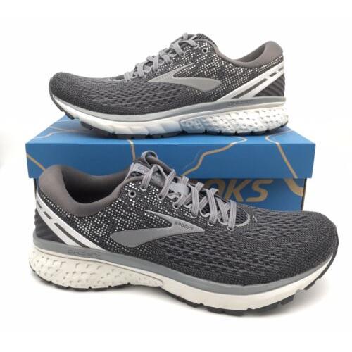 Brooks Mens Ghost 11 1102881D003 Ebony/grey/sv Running Shoes Lace Up Size 9.5 D