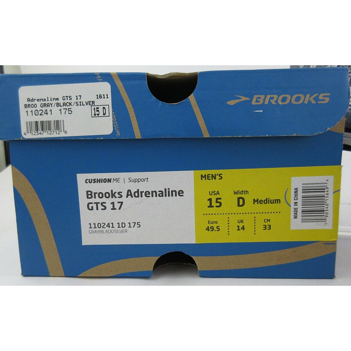 Brooks shoes Adrenaline GTS - Gray/Black/Silver 5