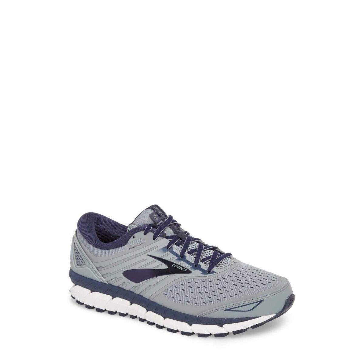 Brooks Mens Beast 18 1102821D015 Grey/navy/w Running Shoes Lace Up Size 15 D