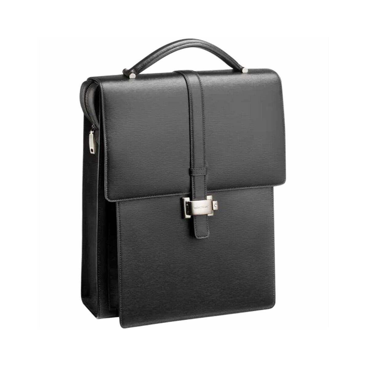 Montblanc 4810 Westside Men`s Leather Black Medium Backpack 116380