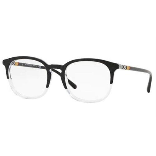 Burberry BE2272 3029 Eyeglasses Men`s Black/crystal Full Rim Square Shape 53-mm