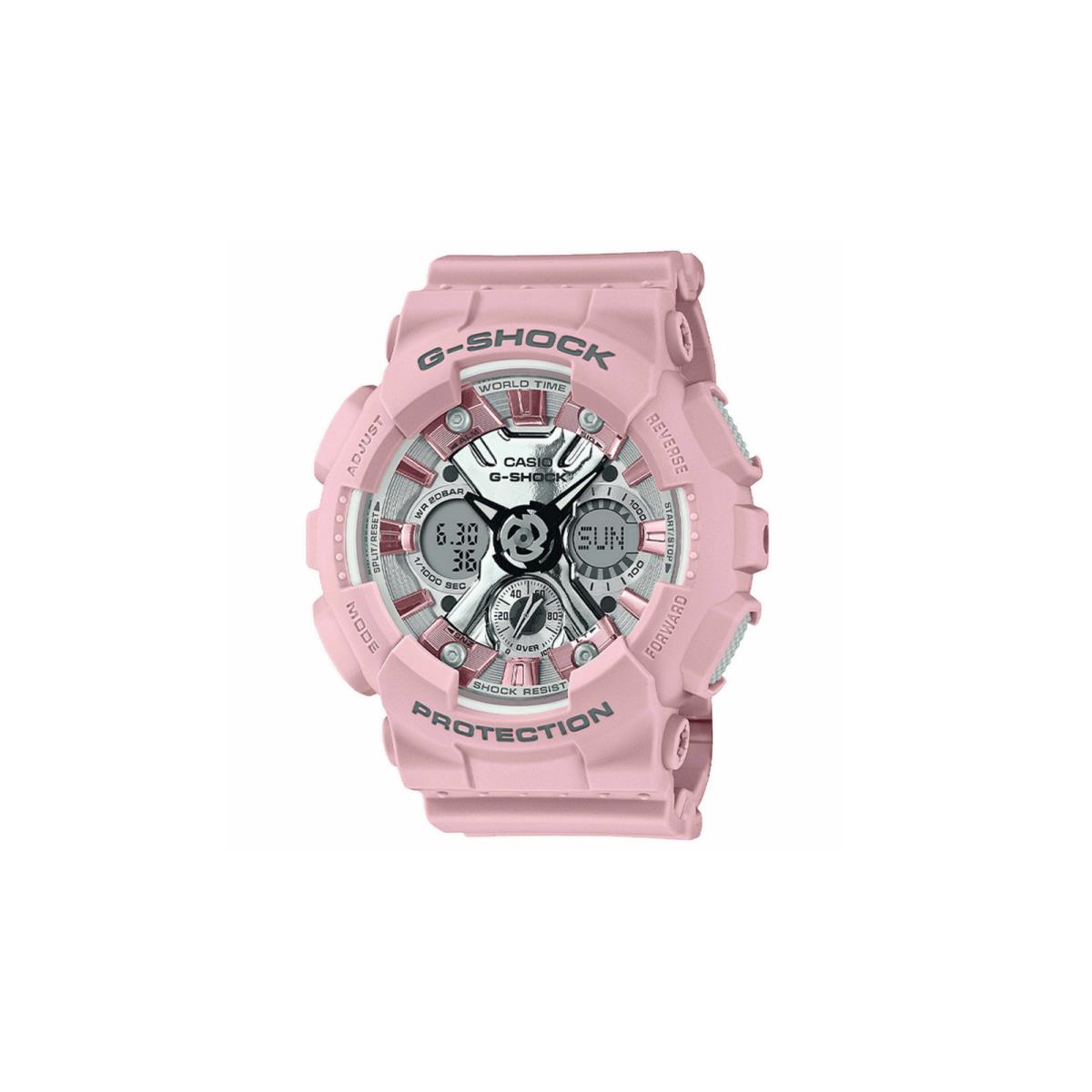 Casio G-shock Ana-digital Pink Neobrite Magnetic Resistant Watch GMAS120NP-4A