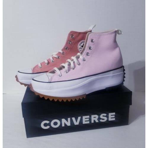 Converse Run Star Hike Hi Platform Shoes 170968C Pink Men`s Size 9/Wmns Sz 10.5