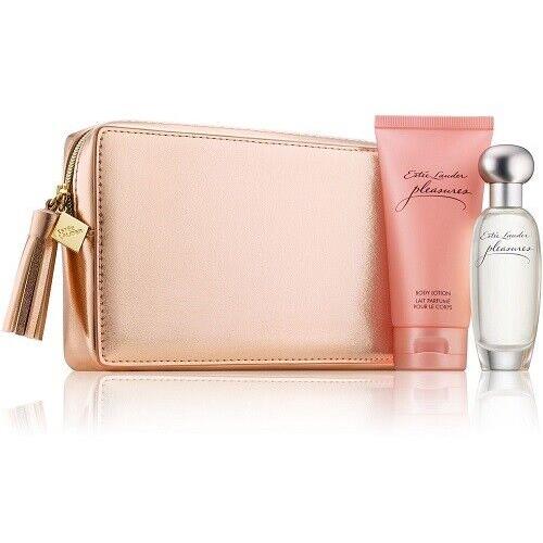 Estee Lauder 3 Pc Pleasures Getaway Favorites Fragrance Gift Set-limited Edition