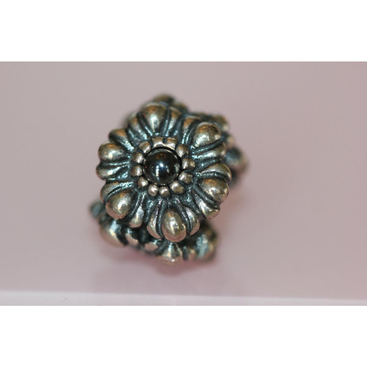 Pandora Birthday Blooms Charm Retired 790580msg Bagtag Box Moonstone Grey