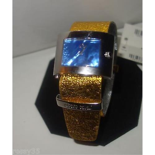 Roberto Cavalli `molla` Gold Leather Watch