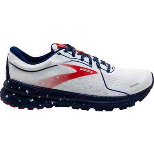 Brooks Adrenaline Gts 21 Usa Men`s Running Shoes White Blue Red US Size 7-14