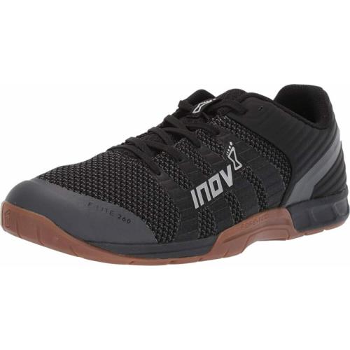 Inov-8 F-lite 260 Knit Cross Training Comfort Athletic Walking Travel Shoes Black/Gum